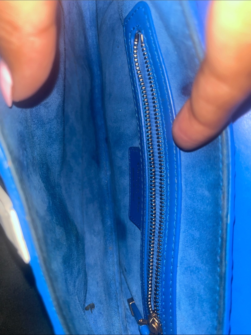 Dior Blue and White Saddle Shoulder Bag - Picture 15 of 15